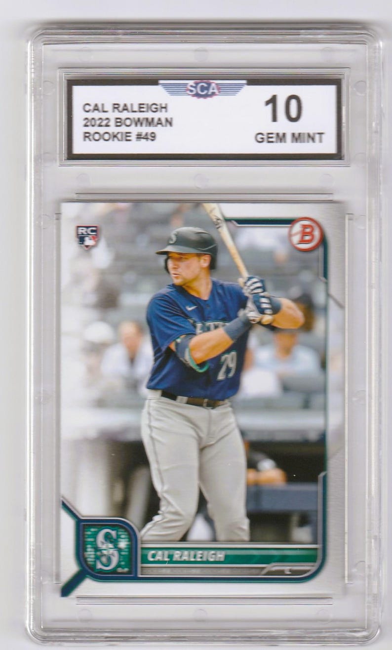 CAL RALEIGH 2022 BOWMAN Rookie Card Seattle Mariners Catcher - Etsy