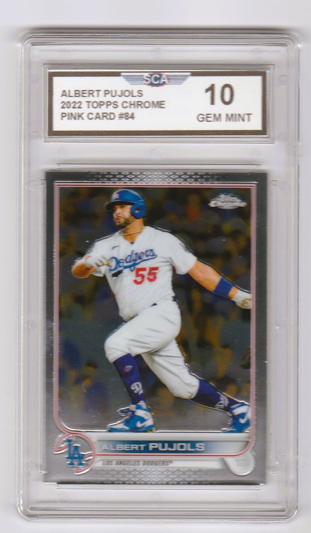 ALBERT PUJOLS 2022 TOPPS Chrome Pink Border Card St.louis