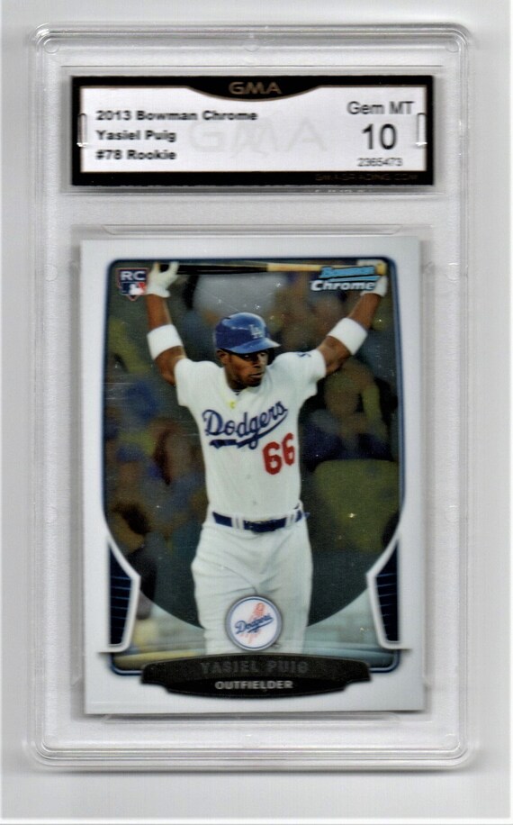 YASIEL PUIG 2013 Bowman Chrome Rookie Card Atlanta Braves - Etsy