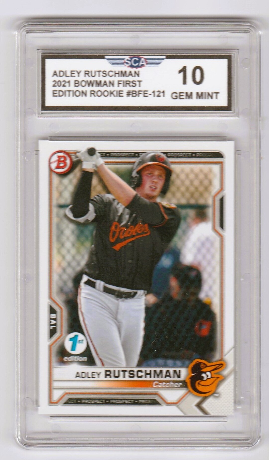 ADLEY RUTSCHMAN 2021 BOWMAN First Edition Rookie Card Baltimore Orioles ...