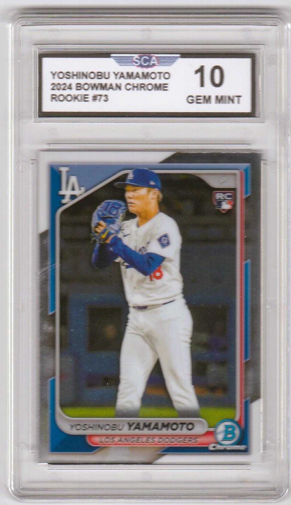 YOSHINOBU YAMAMOTO 2024 BOWMAN Chrome Rookie Card Los Angeles