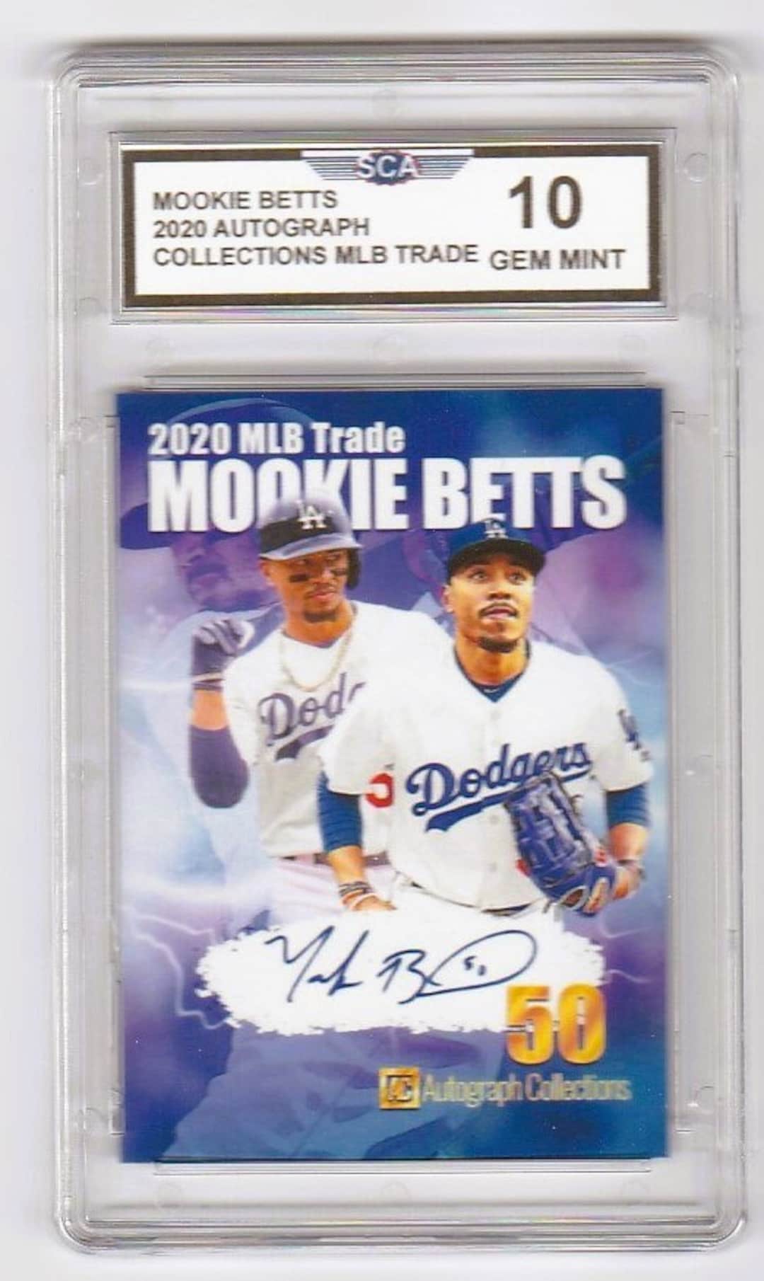 MOOKIE BETTS 2020 AUTOGRAPH Collectors Mlb Trade Card Printed 