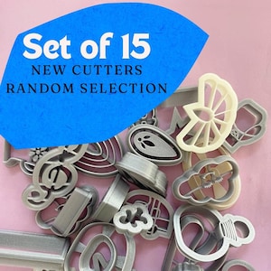 Tonschneider Mystery Bundle | 15 Ausstechformen| Tonstempel für Polymer Clay, Keramik, lufttrocknender Ton | Ohrringe und Schmuck-Werkzeuge