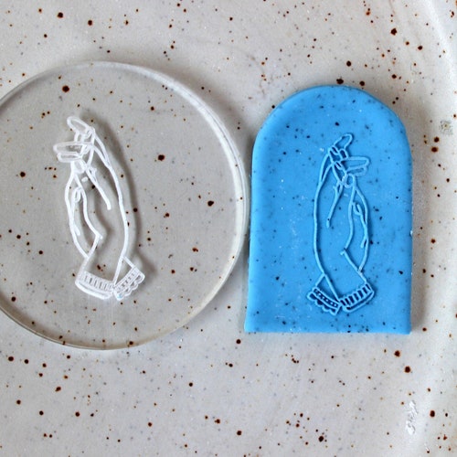 Polymer Clay Debossing Stamp Raised Clay Stamp Hand Stamp Etsy Australia