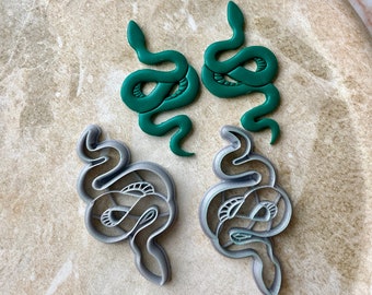 Clay cutter | snake shape cutter for polymer clay | boho clay cutter | clay tools and supplies |animal clay earrings | 2 sizes |large cutter