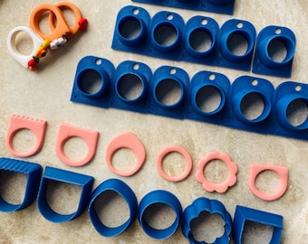Clay cutter | rings making cutters set | shape cutter for polymer clay, ceramics and metal clay rings | clay jewelry tools | clay supplies