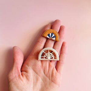 Clay cutter | Art Deco polymer clay earrings cutter | flower embossing shape cutter for clay jewellery | clay tools | SLICED FLOWER