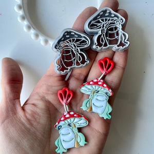 Lerutformare | grodutformad utformare för polymerlera | svamplera utformare | lerverktyg och tillbehör | örhängen med djurlera | höstörhängen