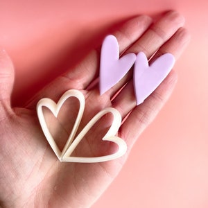 Heart Polymer Clay Cutter: Handmade Earring Mold, DIY Jewelry