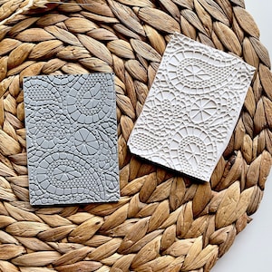 Polymer clay texture mat | lace maxi impression sheet | metalclay | texture stamps | pottery ceramic sutton slice earring tools | MAXI LACE