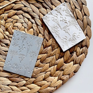 Tapis texture pâte polymère | bouquet de fleurs maxi feuille d&#39;impression | argile métallique | tampons texturés | outils de boucle d&#39;oreille en céramique de poterie | MAXI BOUQUETS