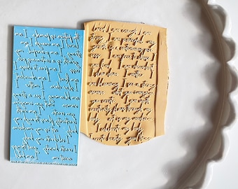 Polymer clay texture mat | affirmations texture sheet | women power encouragement quotes calligraphy | pottery stamp supplies | AFFIRMATIONS