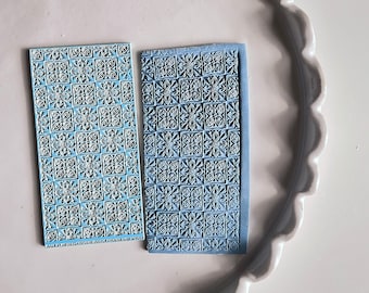 Polymer clay texture mat | Moroccan tiles texture sheet | impression sheet | jewelry tools | metalclay | pottery ceramic mold | SICILY