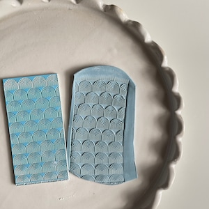 Polymer clay texture mat | art deco rainbow arches texture sheet | impression stamp | jewelry tools | metal clay |  5cm x10cm