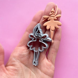 Ballerina shape cutter | sugar plum fairy clay cutter for polymer clay | clay stamp | clay earrings tools | nutcracker clay jewler