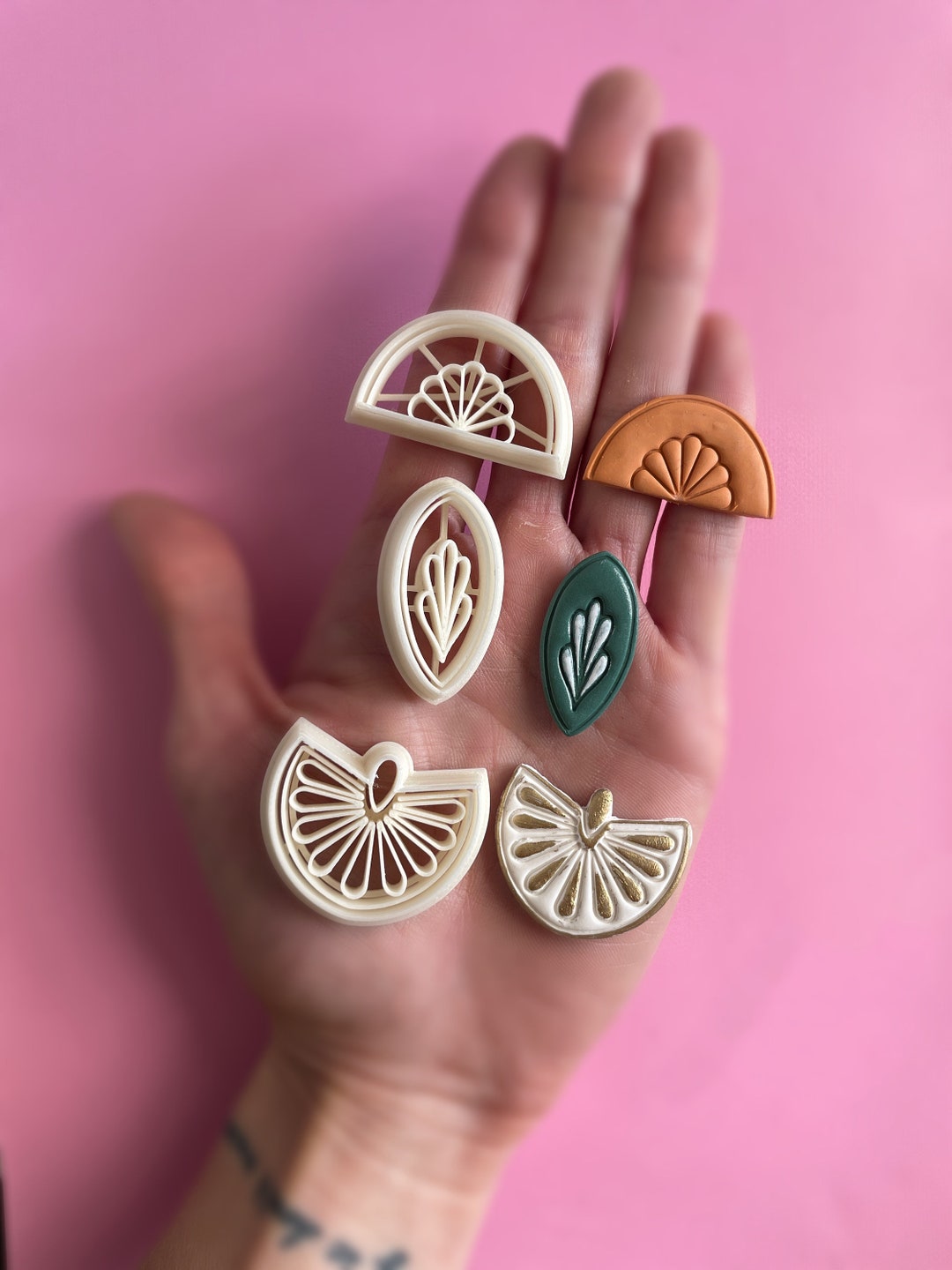 Art Deco Clay Cutters Bundle Shape Cutters Set Embossing Etsy