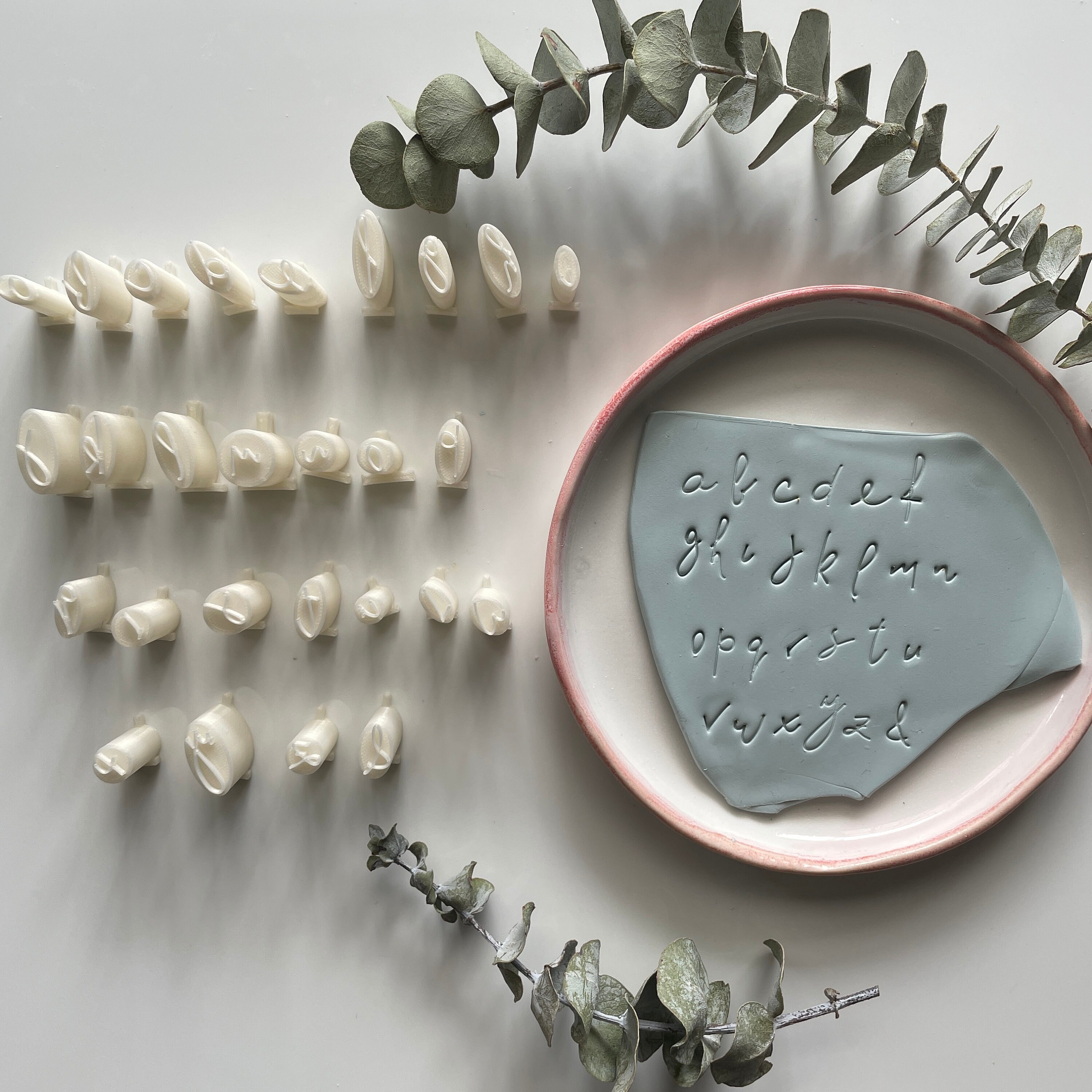 Alphabet letter stamps polymer clay pottery ceramic soap Etsy