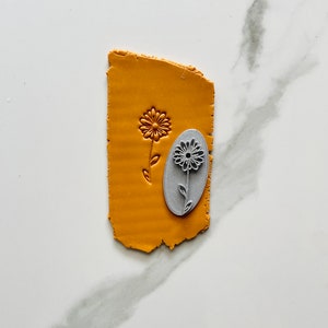Polymer clay stamps | flower clay stamp | zinnia embossing  stamps | polymer clay texture stamp | clay earrings | clay tools | soap stamp