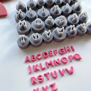 Alphabet clay cutters | 9mm small letter clay cutters | studs clay cutters | micro cutters | polymer clay earrings | clay tools