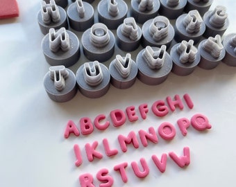 Alphabet clay cutters | 9mm small letter clay cutters | studs clay cutters | micro cutters | polymer clay earrings | clay tools