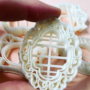 Frame polymer clay shape cutter | antique picture photo portrait Art Deco art noveau | earring mould | diy sculpey jewellery | FRAME CUTTERS