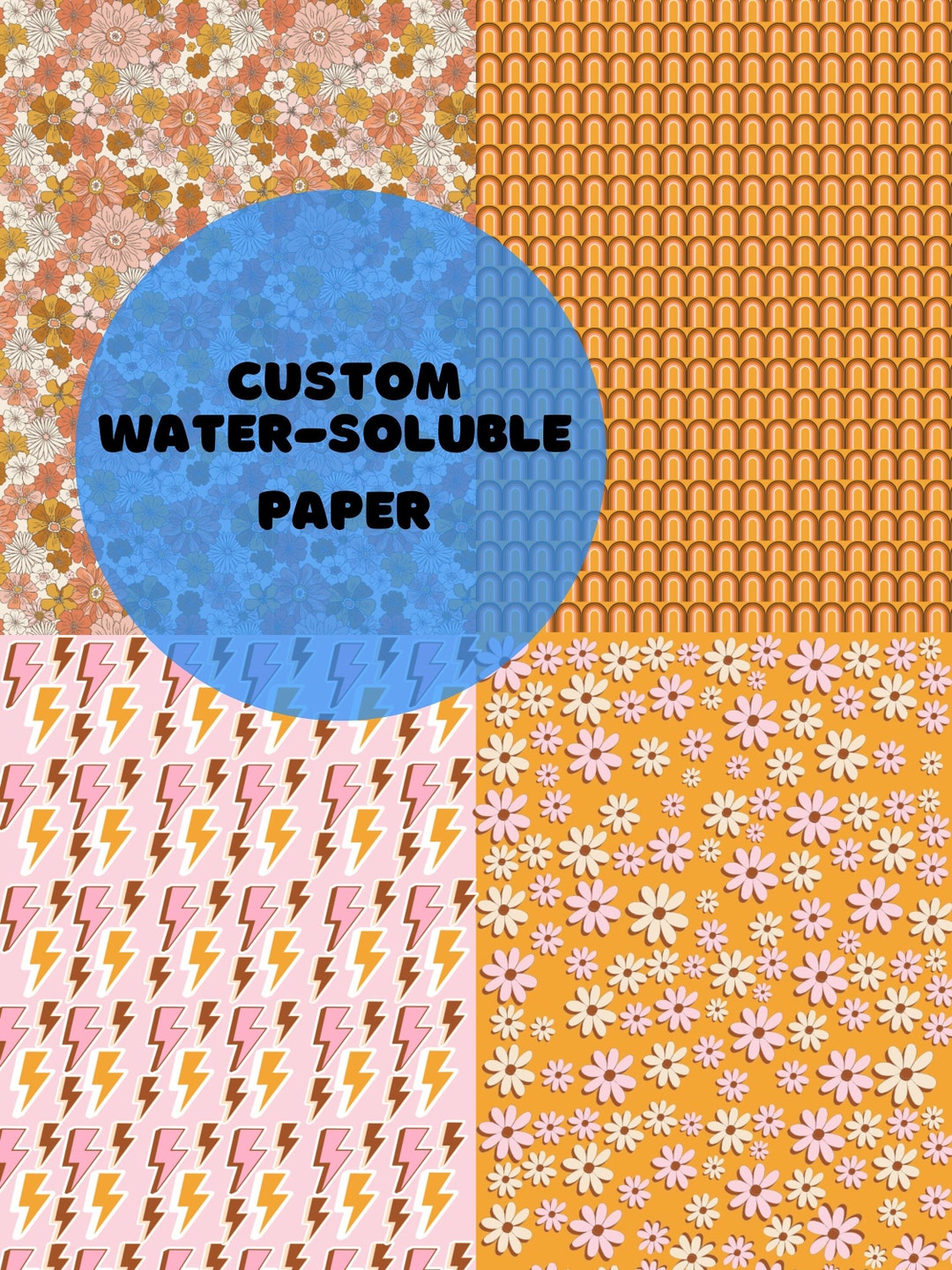 Custom Water Soluble Paper Image Transfer Custom Logo Polymer Clay