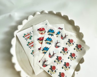 Water soluble transfer paper for polymer clay | Mother's Day tattoo  image transfer | bundle of 4 | polymer clay transfer paper