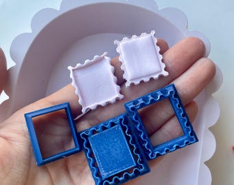 Fimo Form Ausstecher | Ausstecher | Handgefertigter Ton-Stempel | 2 Designs | Postform Tonform | Schmuckwerkzeug aus Ton