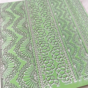Clay texture mat | metal clay texture mat | Art Deco  texture mat for polymer clay | lace clay stamp |  impression sheet | embossing stamp