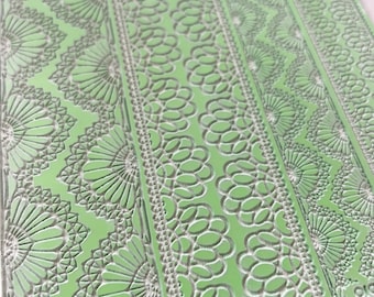 Clay texture mat | metal clay texture mat | Art Deco  texture mat for polymer clay | lace clay stamp |  impression sheet | embossing stamp