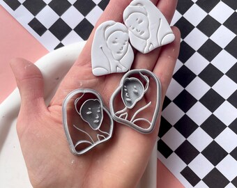 Alice clay cutters | girl shape cutter for polymer clay earrings| Alice's adventures clay cutter |  wonderland clay stamp | clay tools