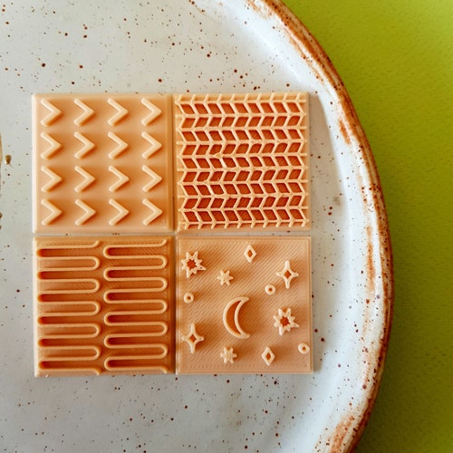 Polymer Clay Mini Stamps Slab Texture Tools Clay Supplies Etsy Australia