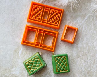 Mini Book & Cover Shape Cutters for Polymer Clay | Embossing clay mold | DIY Tool Set | High-Quality Crafting Tools for Jewelry