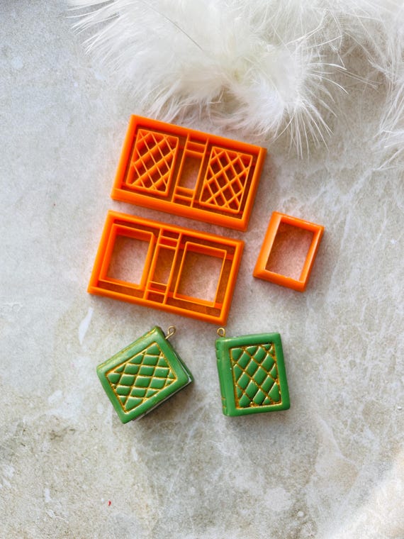 Mini Book & Cover Shape Cutters for Polymer Clay | Embossing clay mold | DIY Tool Set | High-Quality Crafting Tools for Jewelry