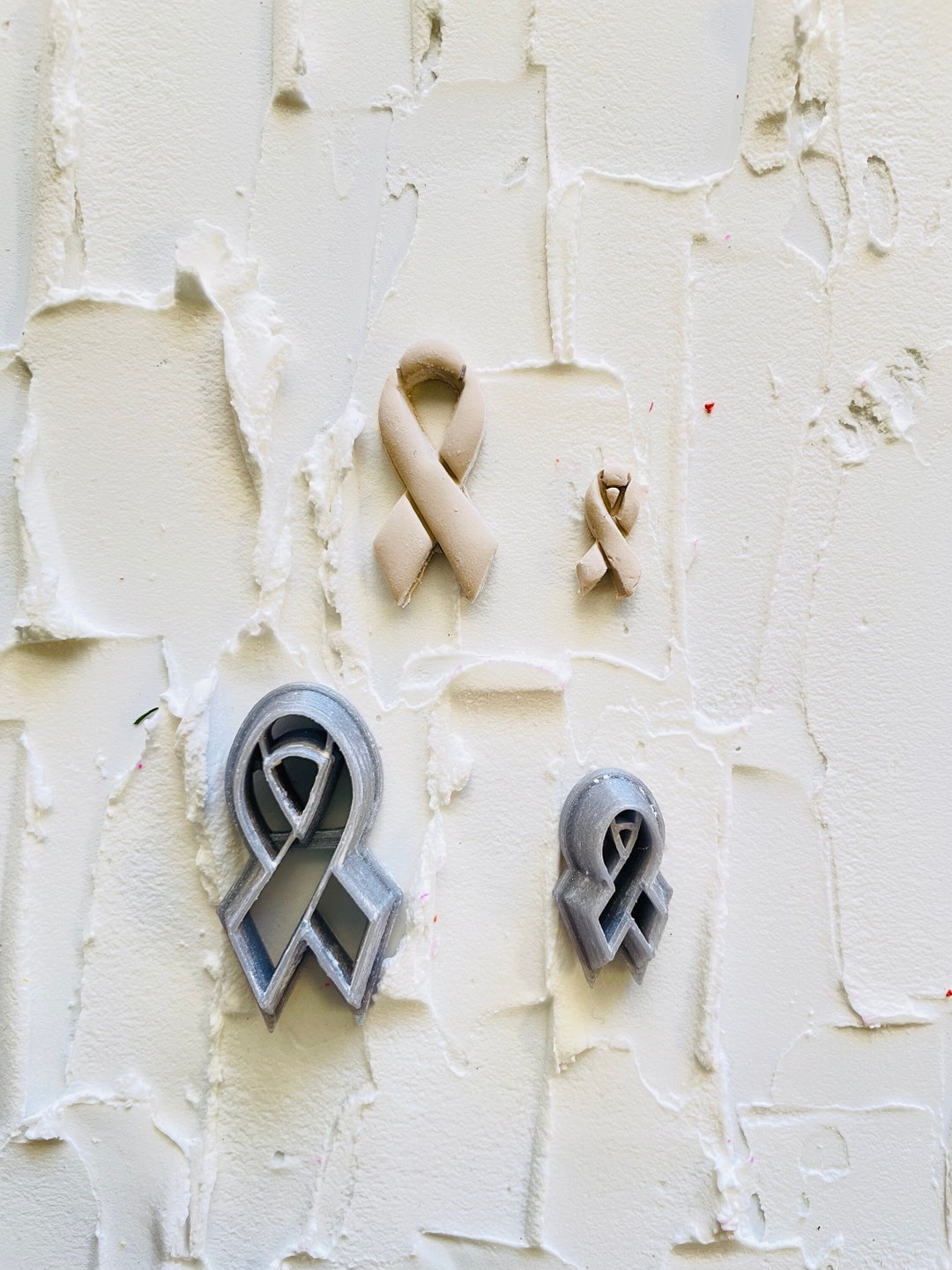 Polymer Clay Shape Cutter | Breast Cancer Awareness Ribbon Earring ...