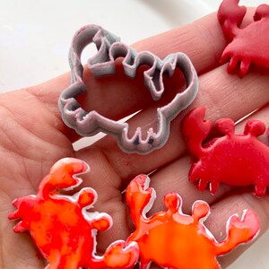 Crab shape cutter for polymer clay earrings and jewellery