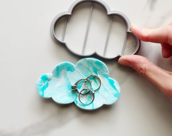 Trinket dish clay cutter | large polymer clay shape cutter | cloud dish cutter |wall hanger shape cutter | ceramics clay metal clay tools