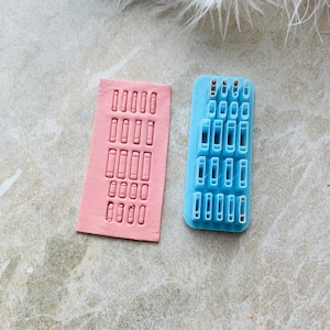 Micro book shape cutter for polymer clay | bookshelf accessories multi shape cutter for Crafting & Jewelry Making | clay earrings supplies