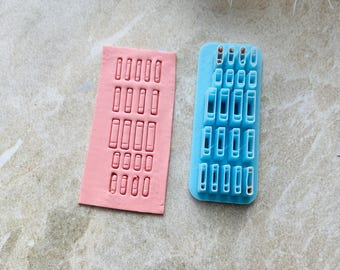 Micro book shape cutter for polymer clay | bookshelf accessories multi shape cutter for Crafting & Jewelry Making | clay earrings supplies