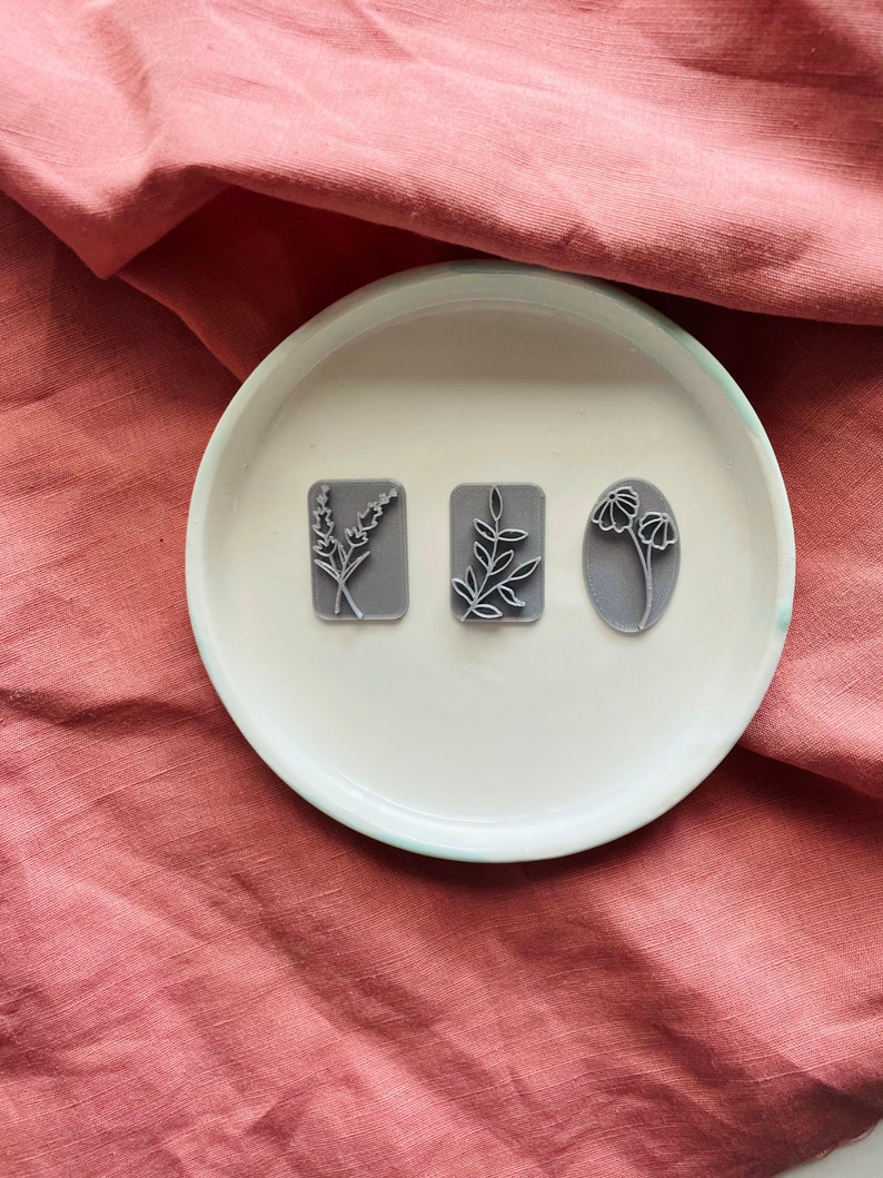Botanical Clay Embosser Stamps Polymer Clay Stamps Soap Etsy Australia