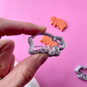 Wombat shape cutter for polymer clay earrings