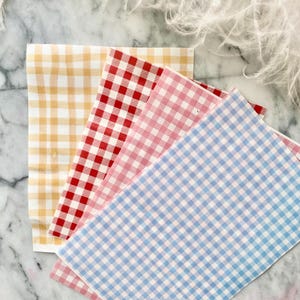 Papel de transferencia soluble en agua para arcilla polimérica / transferencia de imágenes de cuadros vichy / diseño de papel de transferencia de verano / papel de transferencia / 5 colores