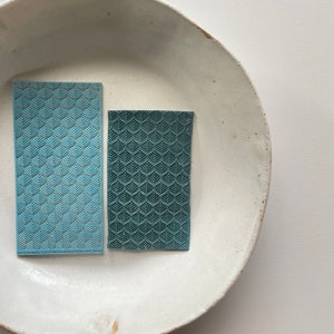 Polymer clay texture mat | art deco rubber texture sheet | metalclay | clay mold | polymer clay supplies | clay stamp | GEOMETRIC LEAVES