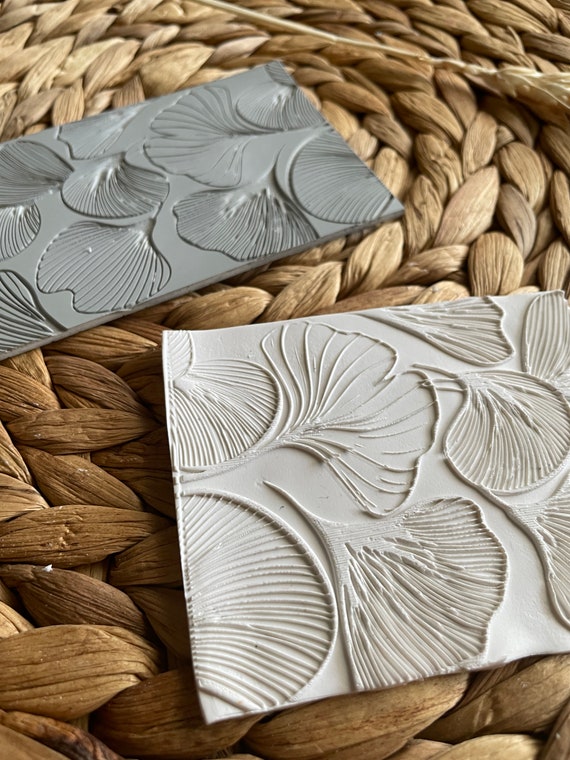 Polymer Clay Texture Mat Ginkgo Flower Large Impression Sheet Metal Clay  Texture Stamps Pottery Ceramic Earring Tools MAXI GINKGO 