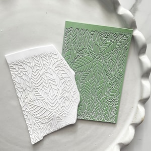 Polymer clay texture mat | leaves texture mat | clay stamp | clay embossing stamp | metal clay stamp | polymer clay tools