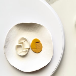 Polymer clay shape cutter | split egg cutter set | diy spring easter earrings | clay art | 3D printed shape mold | SPLIT EGG SET
