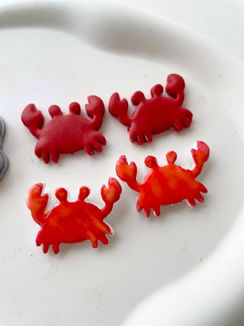 Crab shape cutter for polymer clay earrings and jewellery
