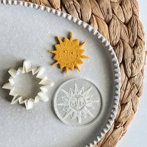 Sun clay cutter | Sun clay stamp | polymer clay shape cutter | Polymer clay stamp | celestial boho mystical earrings | clay tools