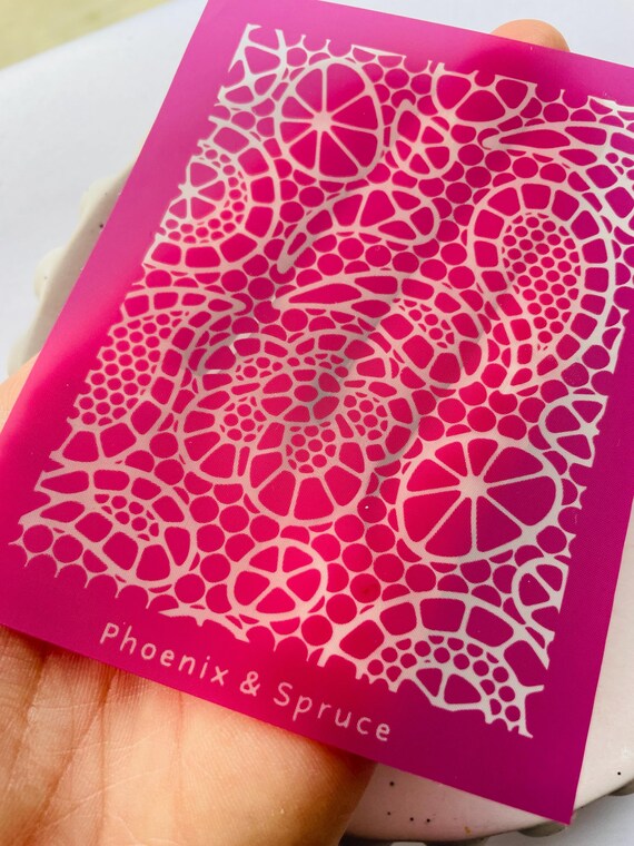 Silk Screen for Polymer Clay | Lace Pattern Screen Print Stencil