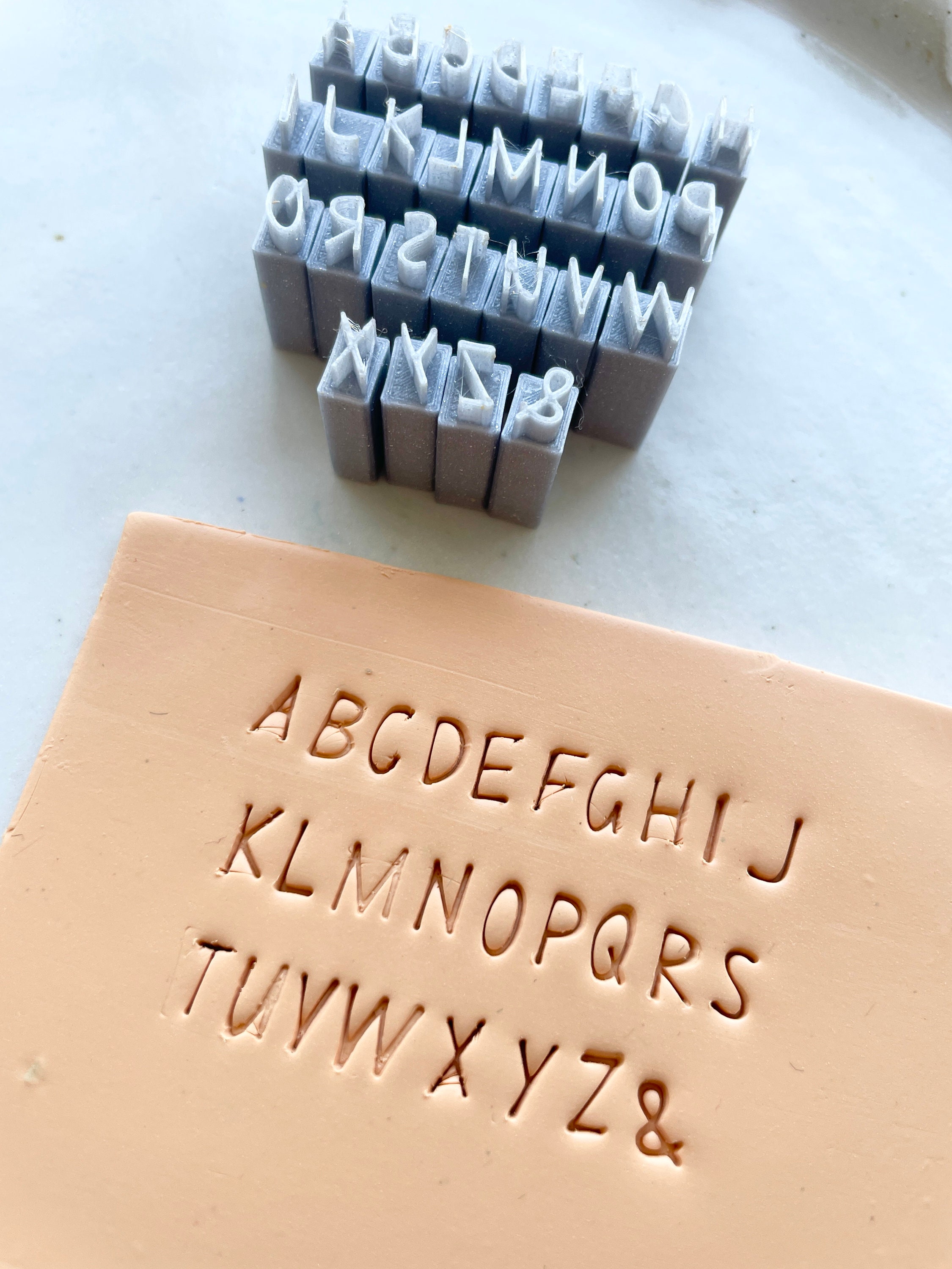 Alphabet Pottery Stamp Set - Groovy Font from the May 2023 mystery box – De  La Design